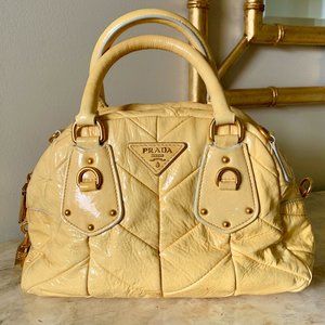 PRADA Yellow Quilted Crossbody Handbag - DEEP PRICE DROP!